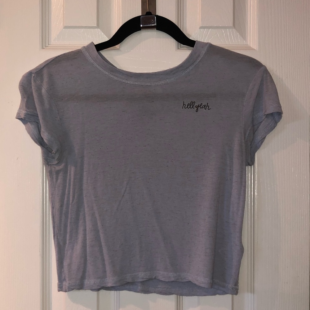 Pacsun cropped “Hell Yeah” Tee